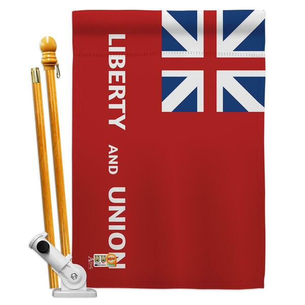 Cosa 28 x 40 in. Taunton Flags of the World Historical Impressions Decorative Vertical House Flag Set CO4127162